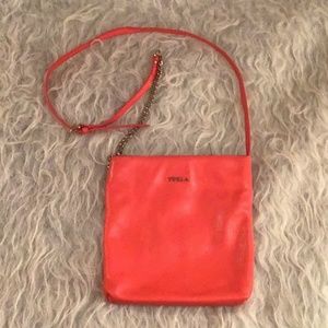 FURLA Orange Crossbody Purse